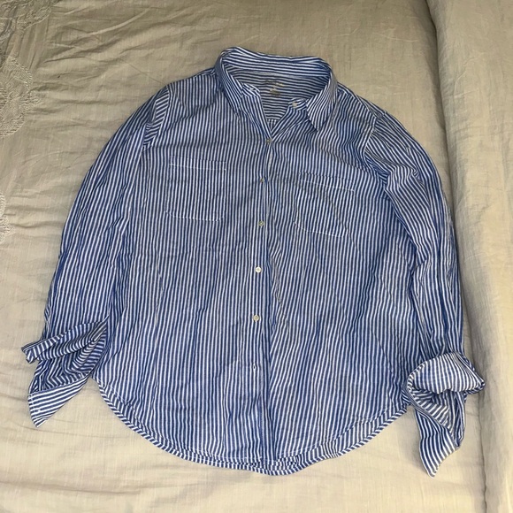 Lilly Pulitzer
Sea View Pinstripe Long Sleeve Button Down Blouse (T2) - Picture 5 of 6